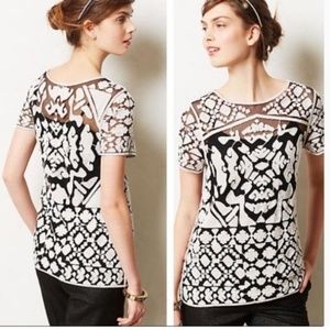 Anthro Everleigh "Rocco" Black &White Top XS/S 🎹